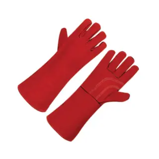 Leather welding gloves for industrial work