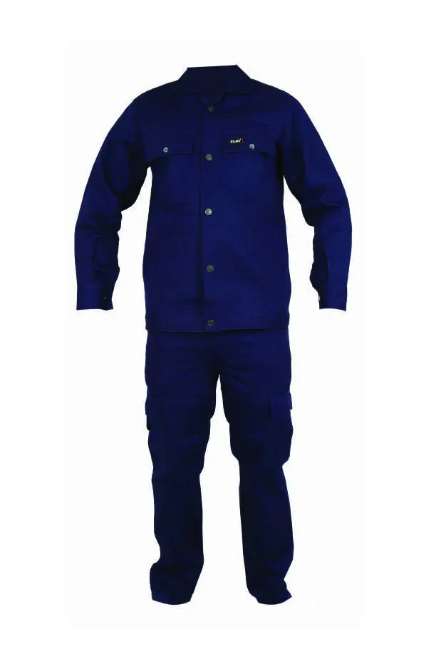 KOMY KMSW11C navy blue cotton shirt and cargo pants workwear set
