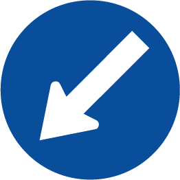 90 Cm Round Signs 003   keep left