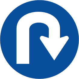 90 Cm Round Signs 007  turn right