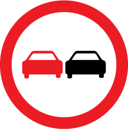 90 Cm Round Signs 032 no overtaking