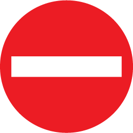 90 Cm Round Signs 035 no entry