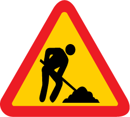 60 Cm Round Signs 075 road repair