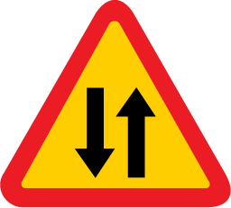 60 Cm Round Signs 076  two way traffic