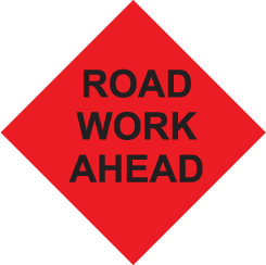 120 Cm Triangle Sign 099 road word ahead