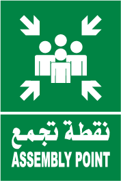 60x90 Cm Triangle Sign 084 assembly point